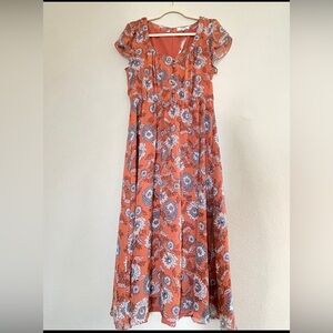 NWT Madewell Floral Maxi Dress Size 8